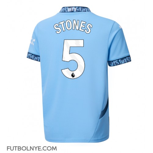 Camiseta Manchester City John Stones #5 Primera Equipación 2024-25 manga corta